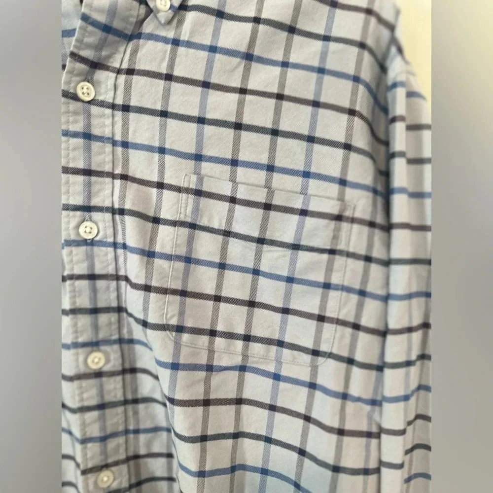 J.Crew Mens Slim Flex Plaid Oxford Preppy Size SZ XL